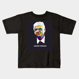 Arsene Wenger In Wpap Pop Art Kids T-Shirt